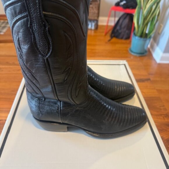 Mens Rujo "The Marcus" Teju Lizard Cowboy Boots 8D NEW IN BOX (UNWORN) - Picture 3 of 8